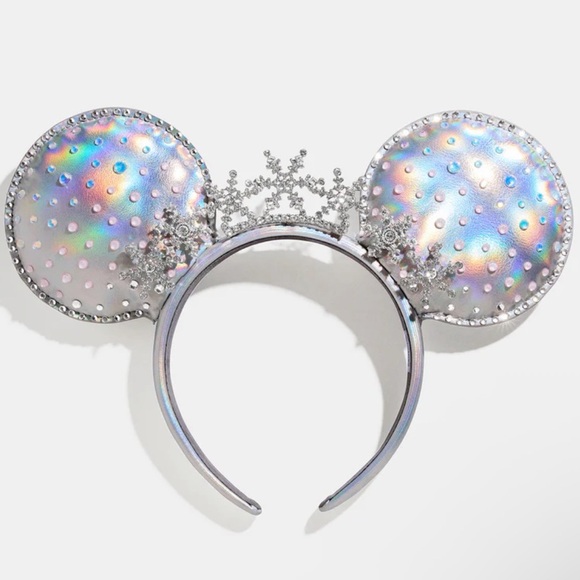 New BaubleBar Disney Minnie Mouse Snowflake Ears Headband. main image 4